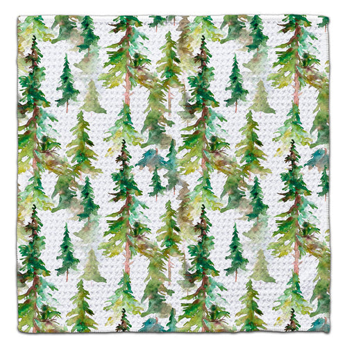 Green Pine Trees Eco-Friendly Washcloth - CJ Bella Co.