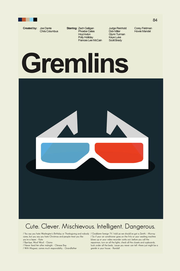 Gremlins - 3d Glasses | 12"x18" or 18"x24" Print only