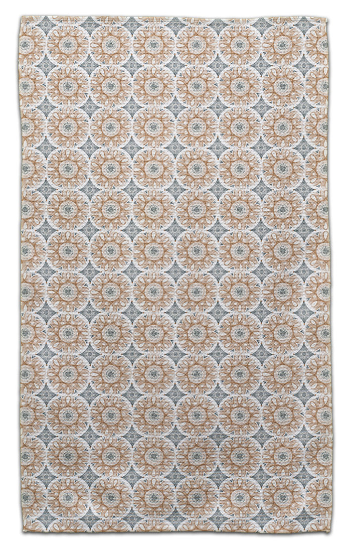 Grey Diamond Tile Waffle Weave Towel - CJ Bella Co.