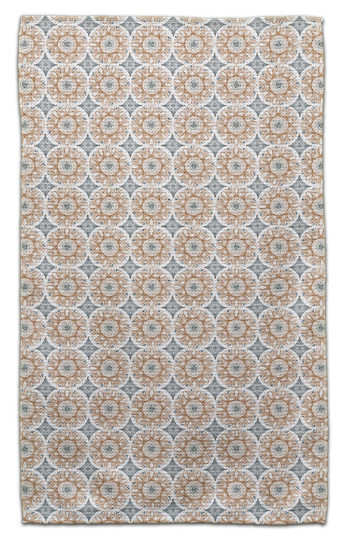 Grey Diamond Tile Waffle Weave Towel - CJ Bella Co.