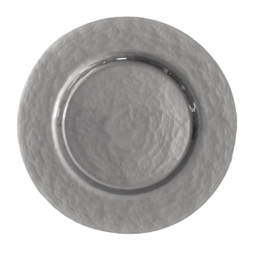 Hammered Silver Glass Charger
