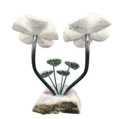 This is the backside of these white Howlite flowers