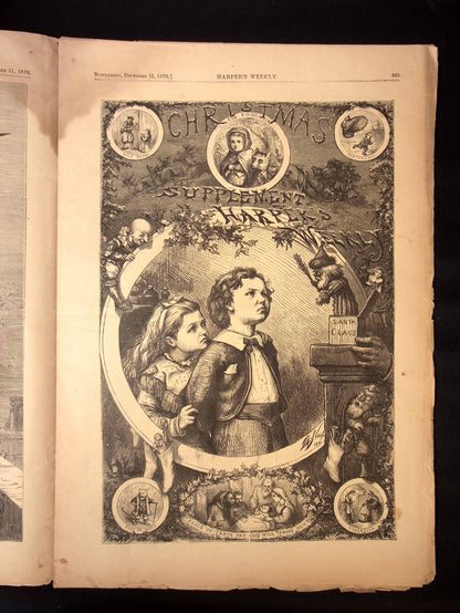 Harper's Weekly: Christmas Edition, Many Holiday Related Illustrations — Dec. 31st, 1870