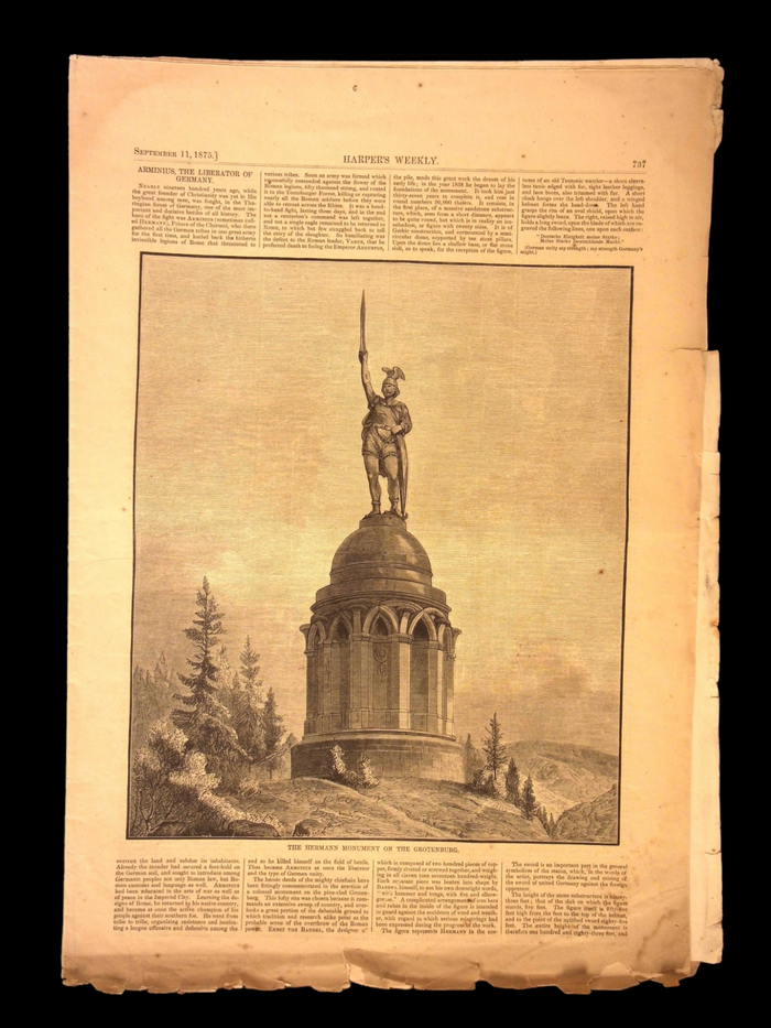 Harper's Weekly: Niagara Falls, Cowboys Driving Cattle, Sketches of Saxony (Germany) — Sep. 11, 1875