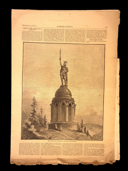 Harper's Weekly: Niagara Falls, Cowboys Driving Cattle, Sketches of Saxony (Germany) — Sep. 11, 1875