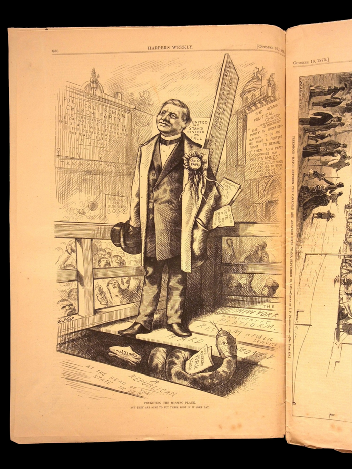 Harper's Weekly: Shooting Competition, "The Deserter," Arctic Expedition  — Oct. 16, 1875