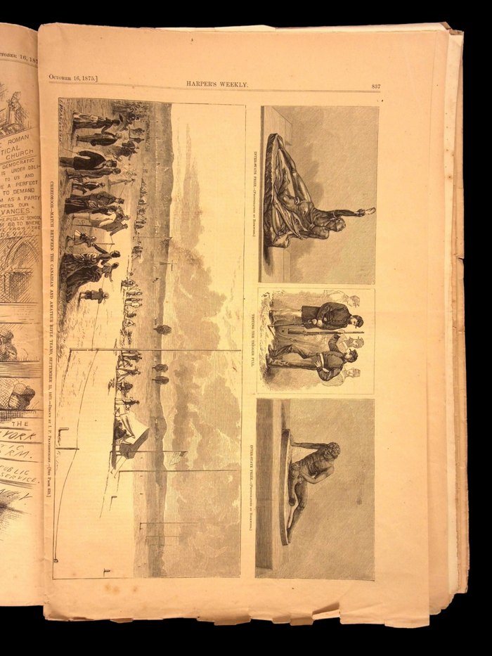Harper's Weekly: Shooting Competition, "The Deserter," Arctic Expedition  — Oct. 16, 1875