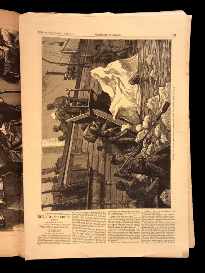 Harper's Weekly: Shooting Competition, "The Deserter," Arctic Expedition  — Oct. 16, 1875