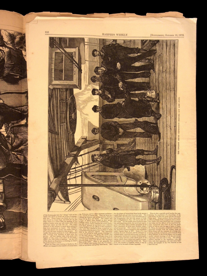Harper's Weekly: Shooting Competition, "The Deserter," Arctic Expedition  — Oct. 16, 1875