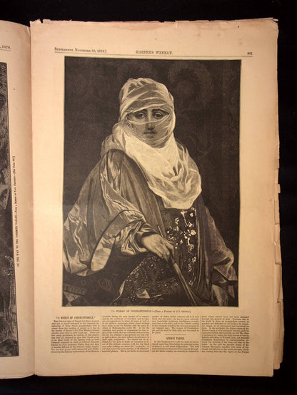 Harper's Weekly: Uncle Sam Cover, Illustrations from Turkey, Afghanistan, Europe — Nov. 30th, 1878