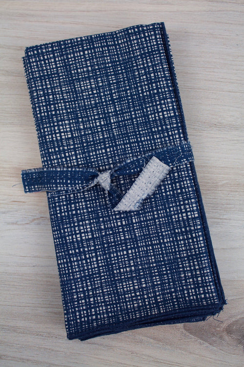Heath Print Navy Napkins