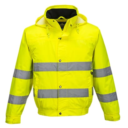 Hi vis lightweight waterproof bomber jacket portwest s161