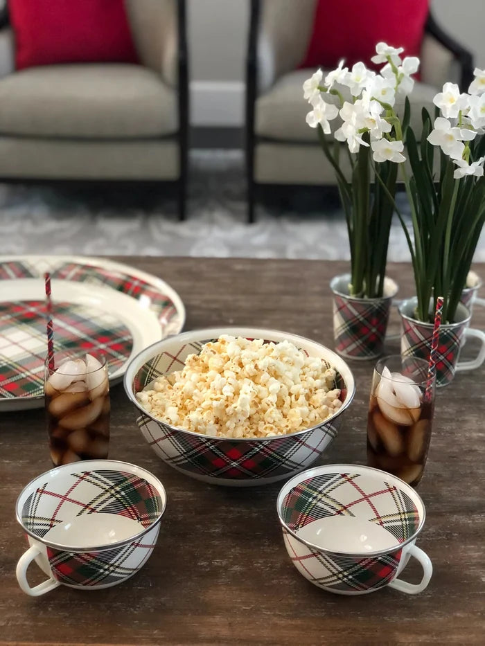 Highland Plaid Popcorn Share Mug