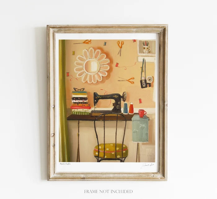 Hipster Crafter Art Print