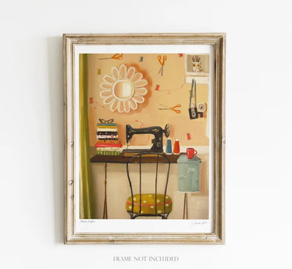 Hipster Crafter Art Print