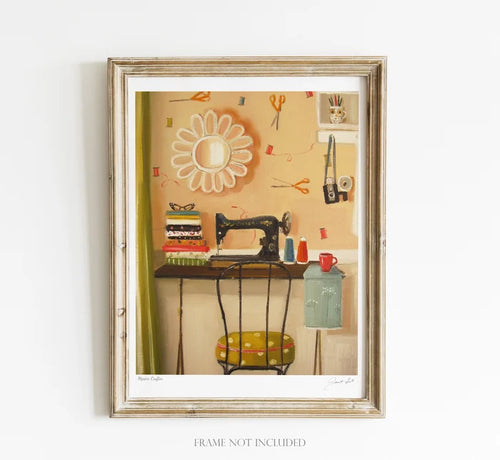 Hipster Crafter Art Print