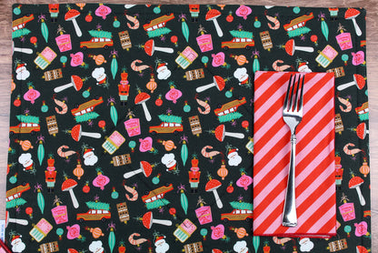 Holiday Toile Christmas Placemats