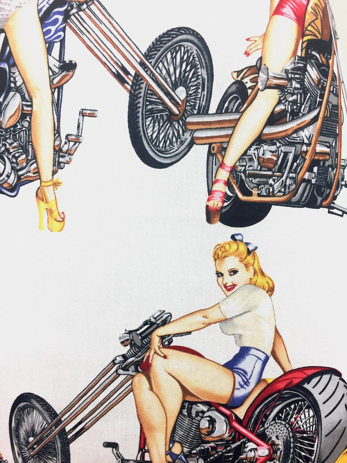 Hot Wheels Pin Ups Apron-The Blue Peony-Age Group_Adult,Apron Style_Chef,Department_Kitchen,Material_Cotton,Theme_Hunks,Theme_Transportation
