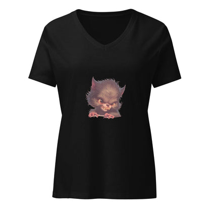 Howl-arious Head Relaxed V-Neck Tee 🐺 - Whippie's