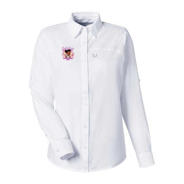 HUK Ladies' Tide Point Long Sleeve Shirt, Full Color