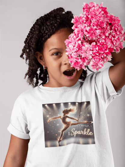 I Don't Sweat, I Sparkle (Blonde Girl) ✨ Youth T-Shirt - Whippie's