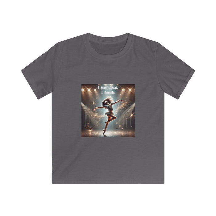 I Don’t Sweat, I Sparkle: Brunette Dancer Youth T-Shirt - Whippie's