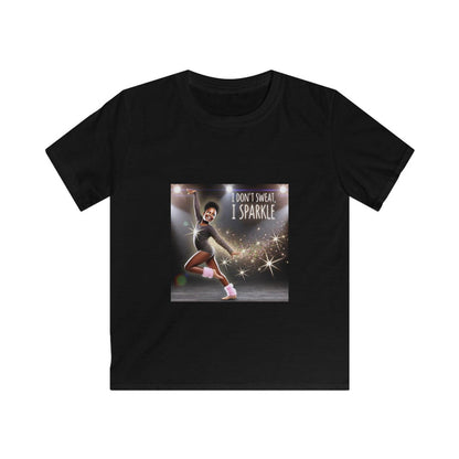 I Don’t Sweat, I Sparkle: Darker Skin Tone Girl Youth T-Shirt - Whippie's