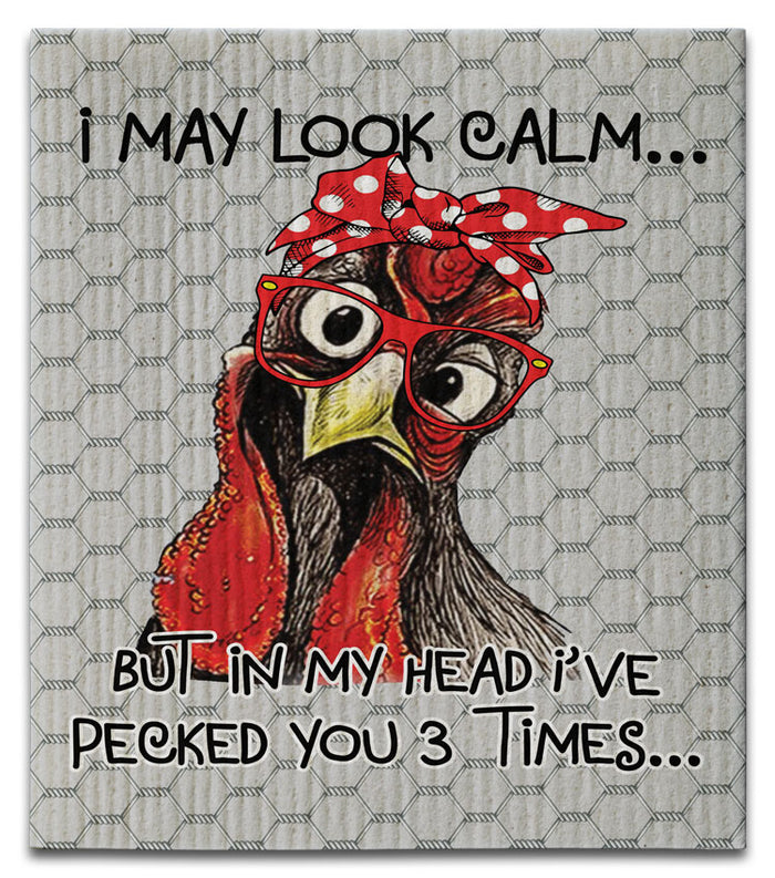 I May Look Calm Dishcloth - CJ Bella Co.