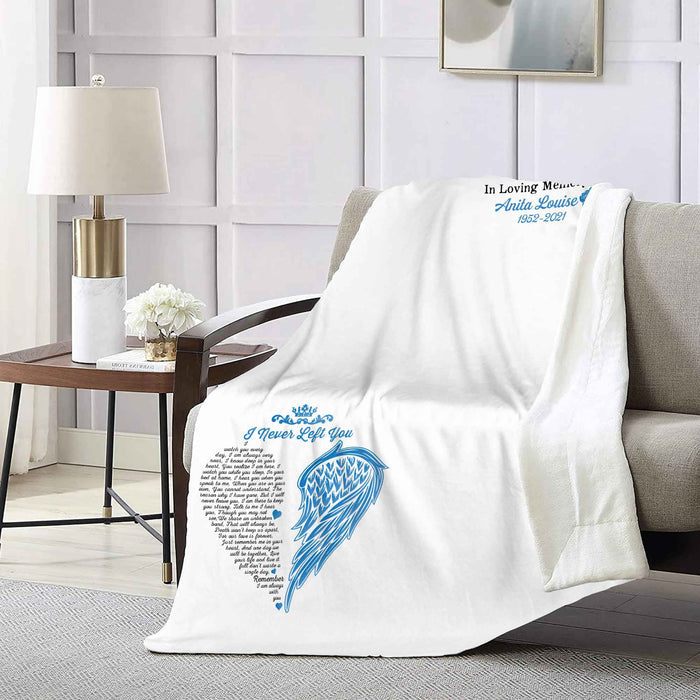 I Never Left You Custom Memorial Blankets, In Loving Memory Gifts