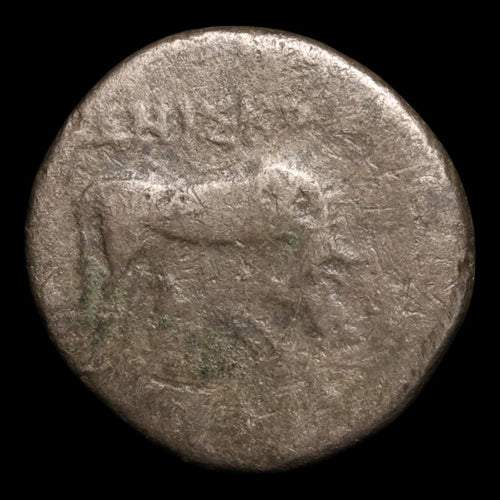 Illyria, City of Dyrrachium, AR Drachm, Cow & Calf - 229 to 100 BCE - Greek World