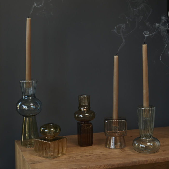 Josephine Glass Taper Candle Holder