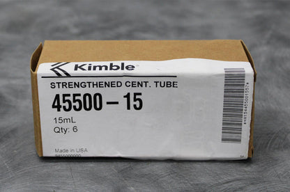 Pack of 6 KIMBLE High-Strength Centrifuge Tubes