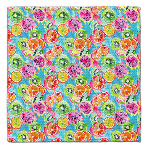 Kiwi Dragon fruit Waffle Weave Washcloth