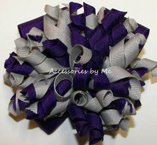 Korkers Purple Gray Cheer Bow