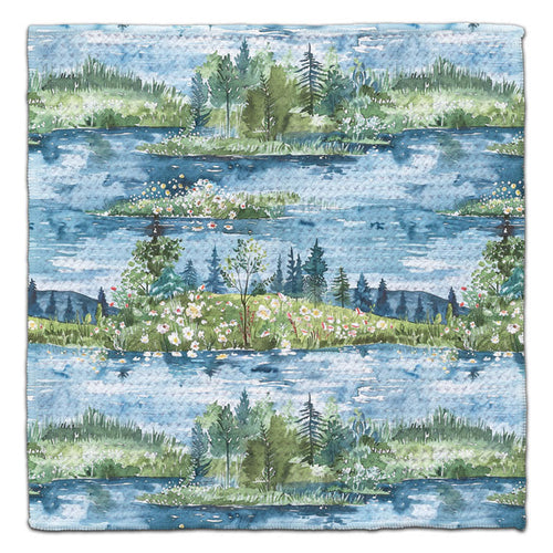 Lake/Mountain Scene Eco-Frienldy Washcloth - CJ Bella Co.