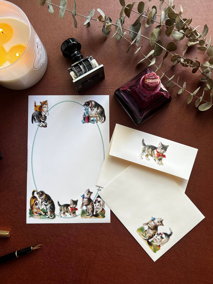 Laughing Elephant - Kittens at Play - Letter Writing Set