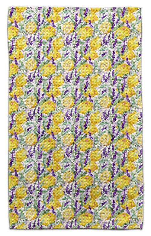 Lemon Lavender Waffle Weave Towel - CJ Bella Co.