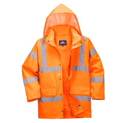 Lightweight waterproof hi vis class 3 breathable traffic jacket portwest rt60