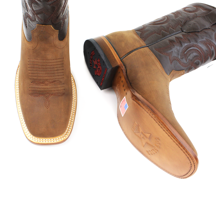 Los Altos Tan Rodeo Square Toe Cowboy Boot