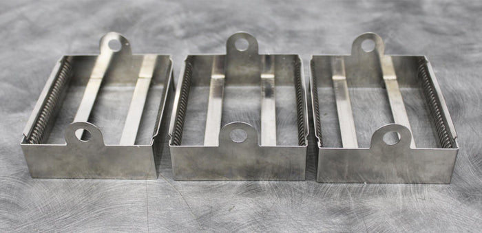 Lot of 3 30-Place Stainless Steel Laboratory Slide Staining Racks
