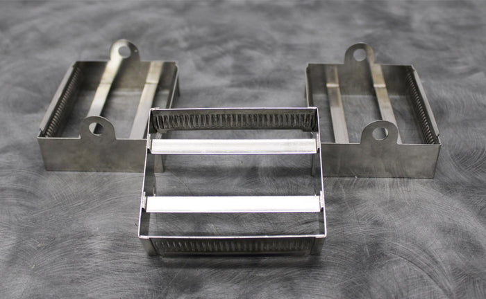 Lot of 3 30-Place Stainless Steel Laboratory Slide Staining Racks