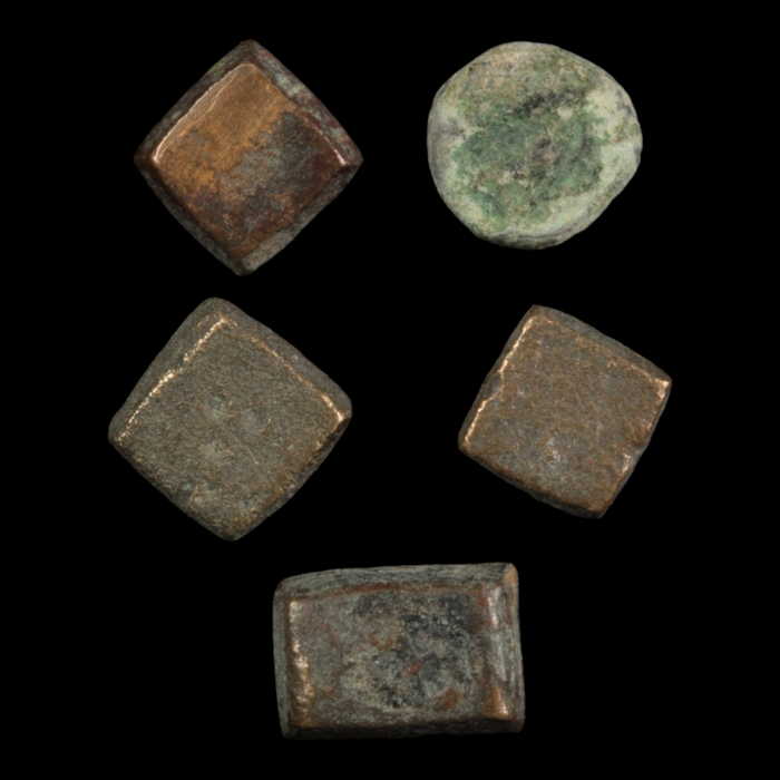 Lot of 5 Small Scale Weights (7.6g total), Romano–Byzantine or Islamic - c. 200 to 1000 CE - Ancient Middle East