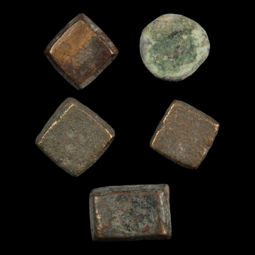 Lot of 5 Small Scale Weights (7.6g total), Romano–Byzantine or Islamic - c. 200 to 1000 CE - Ancient Middle East