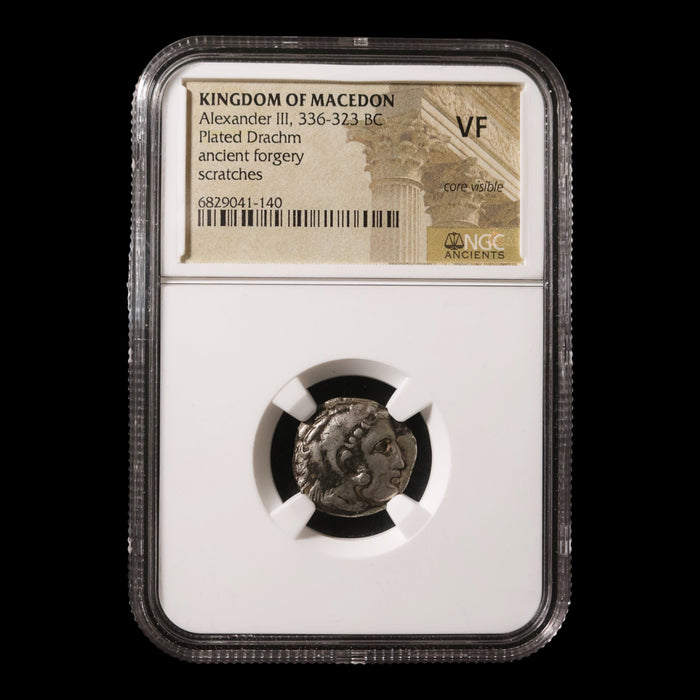 Macedon, Alexander the Great, Fourrée Drachm (Ancient Forgery) - c. 336 to 100 BCE - Greek World