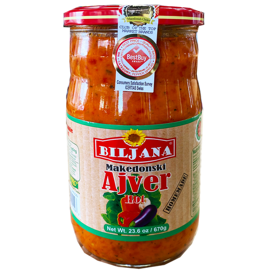 Makedonski Ajvar HOT / Ljuti 670g (Biljana) - MezeHub