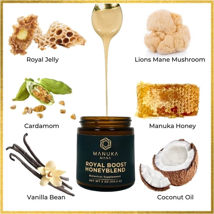 Manuka Mana Royal Boost Honey - Royal Jelly, Lions Mane
