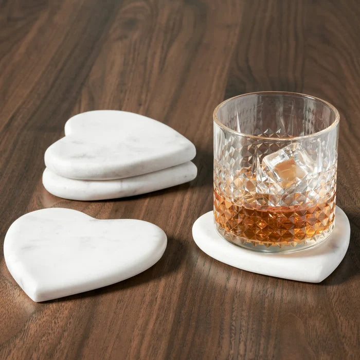 Marble Heart Candle Tray