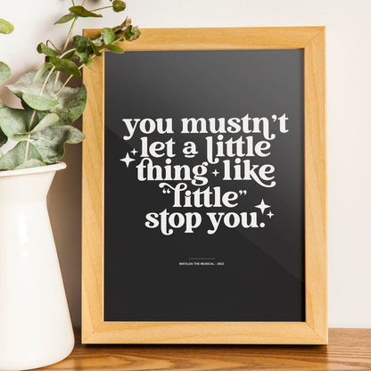Matilda the Musical - Naughty "Little" Quote | DIGITAL ARTWORK DOWNLOAD EXCLUSIVE