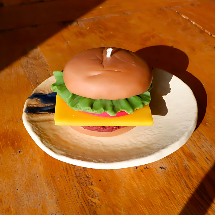 McCandlestock’s Big Wick Vegan Cheeseburger Candle