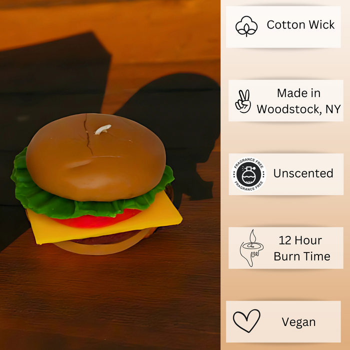 McCandlestock’s Big Wick Vegan Cheeseburger Candle